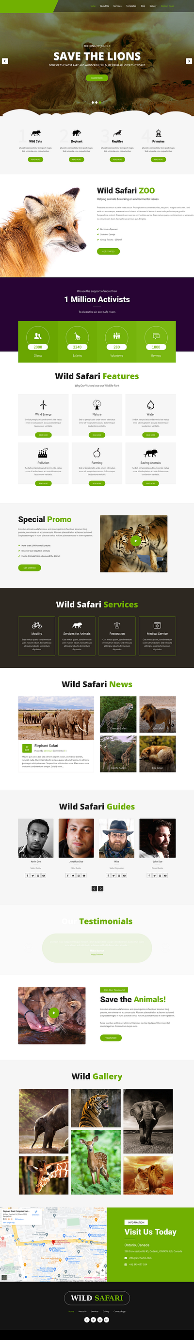 Zoo/ Animal Park Website design graphic design ui ux website wordpress