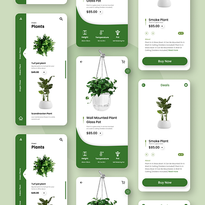 Plants App UX UI Design ui