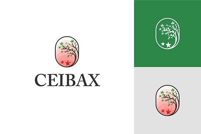 CEIBAX Logo project for my client brand branding ceibax logo concept design graphic design illustration illustrator leaf logo logoconcept logodesigner logodesignidea logos nature pink sketch unique vector vector logo