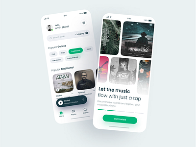 Music Player Mobile App app branding design graphic design illustration logo music sound typography ui ux vector