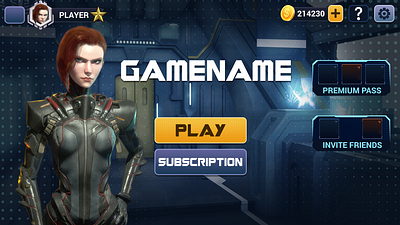 Game Home Screen branding graphic design logo ui