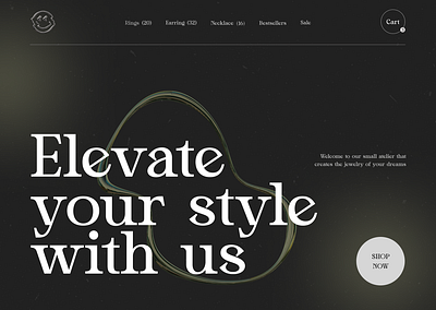 Jewelry atelier home page concept design homepage jewelry typography ui ux