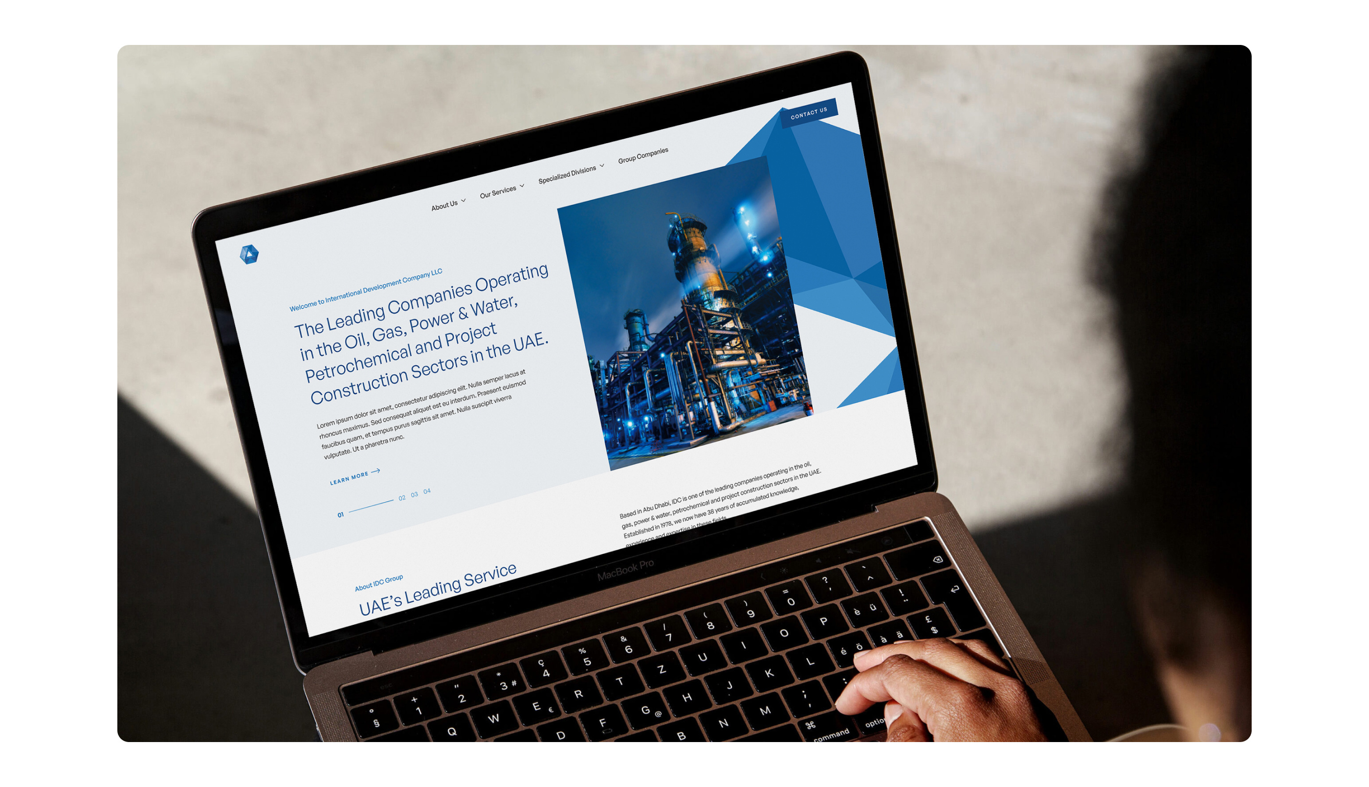 IDC Group Website abu dhabi branding clean corporate website daily inspirations design design inspirations illustration information architecture logo minimal oil website ui ui design ui ux vector web web design website wireframes