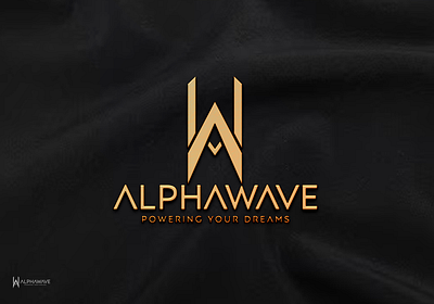 ALPHA WAVE branding graphic design logo