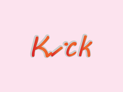 Kick logo design art branding design graphic design illustration kick logo ui vector