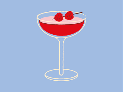 Cocktail clover club cocktail drink flat design graphic design illustration vector