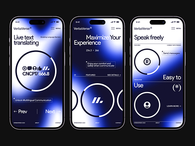 VerbaVerse® - Translator Mobile App Concept app chat bot chatting communication design interface ios mobile multilingual talk translation ui ux