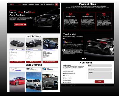 car dealers landing page car dealers figma landing page ui ux vehicles web design website