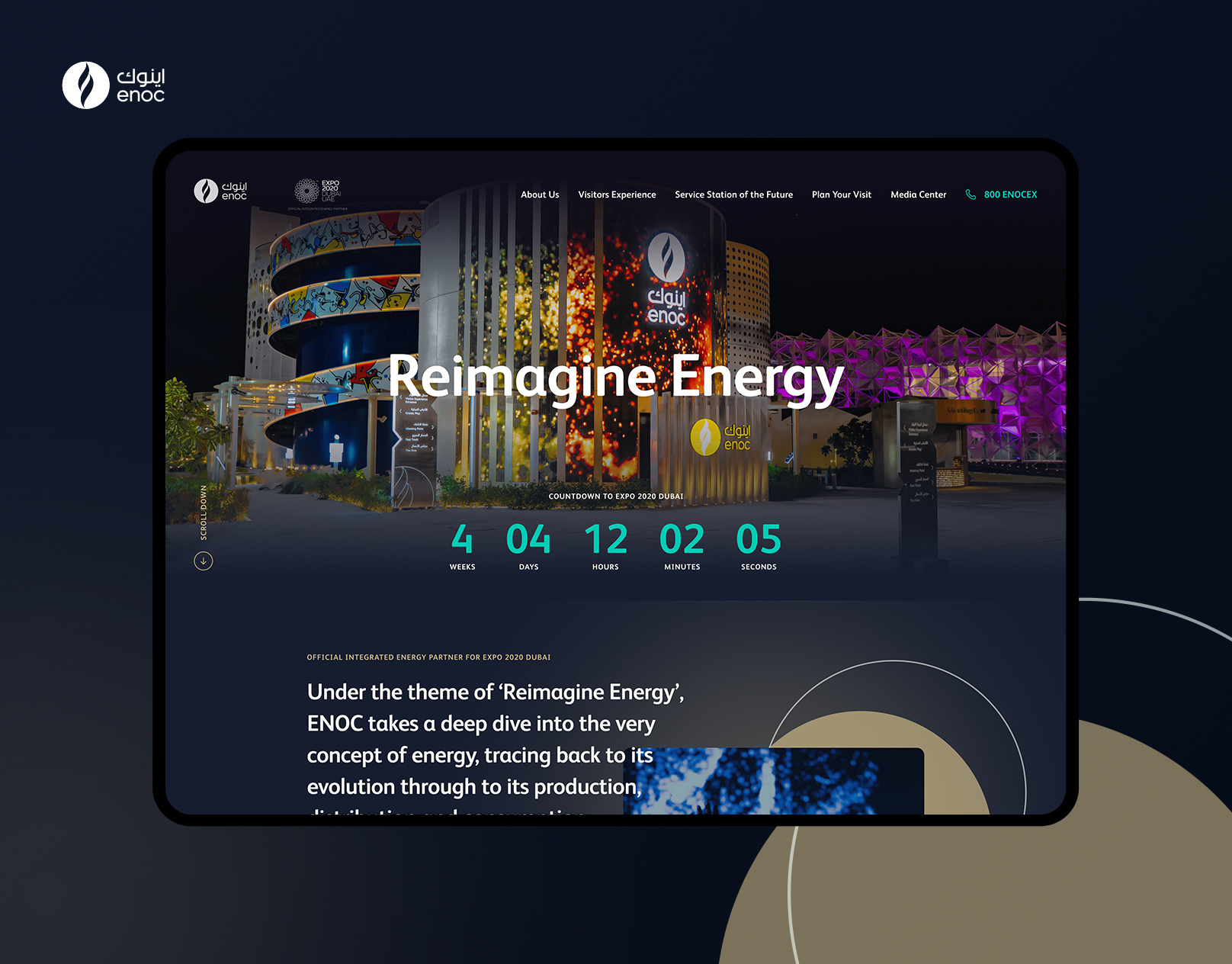 ENOC Expo 2020 Website agency brand case study daily inspiration daily ui design dubai enoc expo interface landing minimal service ui ui design uiux ux web web design webflow