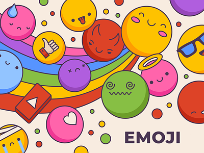 Everything About Emoji abrang angle emoji article article about emoji branding colorful design banner emoji emoji day fiverr free template graphic design illustration july 17 national day of emoji rainbow vector website banner yellow emoji youtube banner