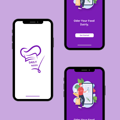 DAILY-NEEED-FOOD-APPLICATION app design graphic design illustration logo typography ui ux vector