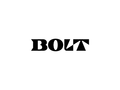 Bolt bolt cincept double meaning logo negative space unused wordmark