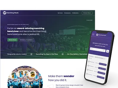 Company Website and Online Shop for Digital Products Case Study adaptive android blue case study company identity company website custom web development digital products ios marching band online shop responsive software ui user experience user interface ux web development website design wordpress
