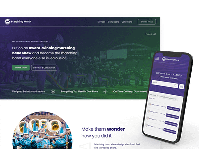 Company Website and Online Shop for Digital Products Case Study adaptive android blue case study company identity company website custom web development digital products ios marching band online shop responsive software ui user experience user interface ux web development website design wordpress