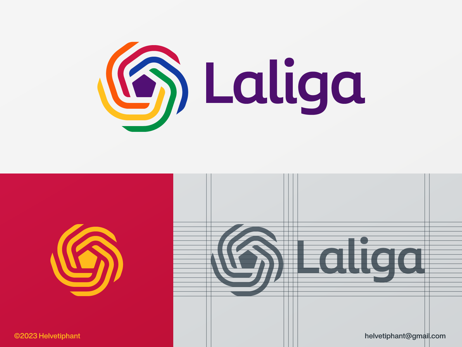 Laliga - logo redesign concept by Helvetiphant™ on Dribbble