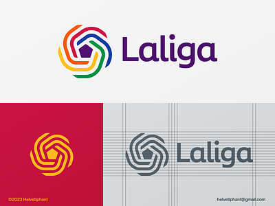 Laliga - logo redesign concept abstract logo design brand design branding creative logo designs football league football logo geometric logo icon laliga logo logo design logo design grid logo redesign concept logotype minimalist logo modern logo designs pentagon logo sports logo timeless logo designs vortex logo