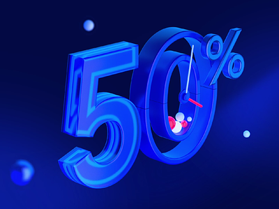50% animation 3d animation blue colorful design graphic design illustration neon
