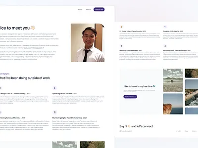 Portfolio Site - UI clean clean ui interface portfolio ui ui design ux web webdesign