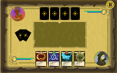 Mobile Card Game Demo -Gameplay Screen card game design game design game ui gameplay screen graphics design product design top click ui web design