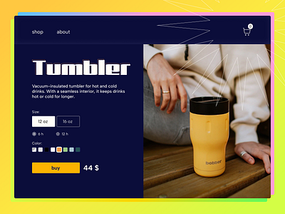 Customize Product bobber challenge cup customize dailyui dailyui033 design product shop thermos ui
