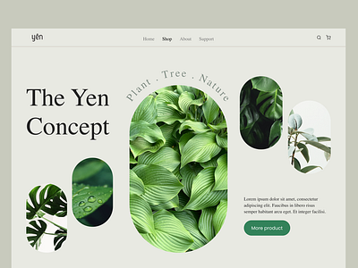 Shop Plants eCommerce Websites branding design eccommerce green nature plant plant store ui uiux ux website