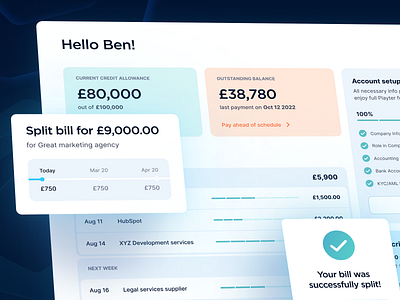 Lending fintech platform Playter that helps SMEs grow design ui ux