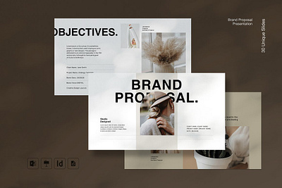 Brand Proposal Template #1 app branding design graphic design illustration logo typography ui ux vector