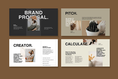Brand Proposal Template #4 app branding design graphic design illustration logo typography ui ux vector