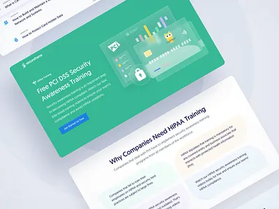 Secureframe - Free PCI DSS Security Awareness Training home page landing page web design web site
