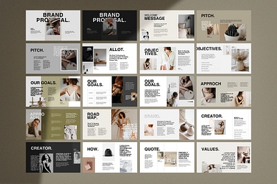Brand Proposal Template #11 app branding design graphic design illustration logo typography ui ux vector