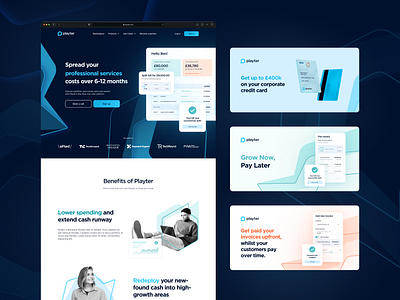 Lending fintech platform Playter that helps SMEs grow design ui ux