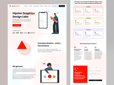 Creative Design Agency - Landing Page branding design agency graphic design illustration landing page minimal startup ui ui design uiux web design