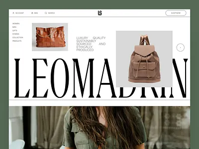E-commerce bags website design art article bags store blog clean e commerce landing page ecommerce fashion fashion store design home page landing page landing page design magazine style minimal personal website retro ui ux web webdesign website design