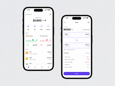 Crypto Swap Mobile App blockchain crypto defi defiswap design mobileapp swap ui uidesign