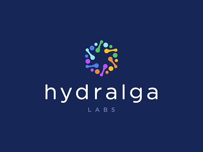 Hydralga Logo Design brand colorful crypto design designer ecommerce gradient icon logo logodesign logotype magic medical modern nature saas simple software symbol tech