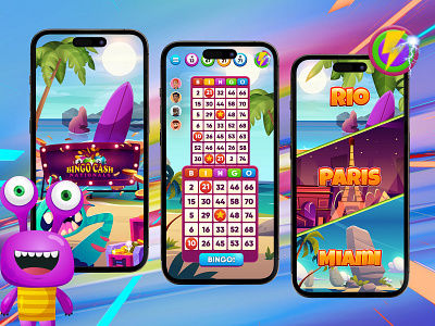 Bingo Cash Nationals app banner bingo branding cash design illustration mobile mobile app ui ui design