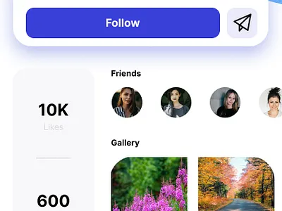 Daily UI Design Challenge | Day - 06 | User Profile App UI design graphic design typography ui ux