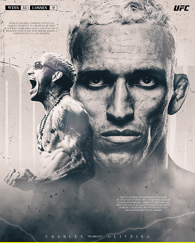 Charles "DO BRONX" Oliveira artwork design fight graphic design mma oliveira photoshop poster print ufc