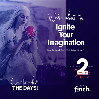 We're about to IGNITE YOUR IMAGINATION branding design graphic design launching logo thefinch design ui ui design website launch