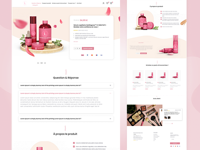 Lowela - Cosmetics Website beauty cosmetics design lowela pink ui ux visual web website