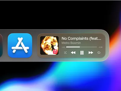 Music Player - #9 Design Challenge 009 100days apple concept concept dailyui009 dockbar ipados macos macos dock macos widget music player music widget ui uidesign userinterface widget