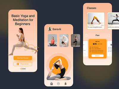 Yoga App Concept app ui design yoga