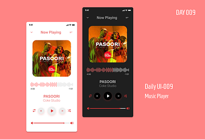 Music Player 009 app figma ui uiux