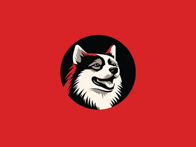 Sheep Dog circle dog cute dog dog dog graphic dog graphics dog illustration dog logo doge doggy doggy illustration doggy logo logo red dog red dog logo sheep dog shepard young dog