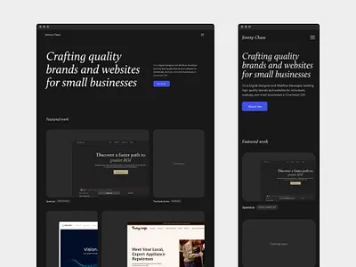 Portfolio site minimal portfolio web design