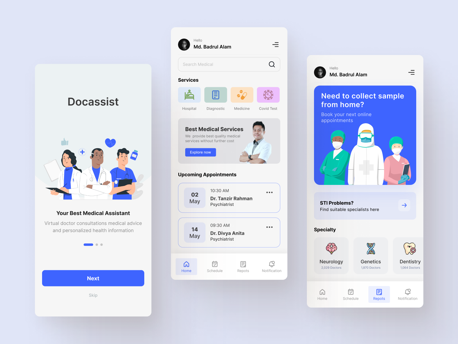 Hospital Management App by Md. Mamun Ar Rashid on Dribbble