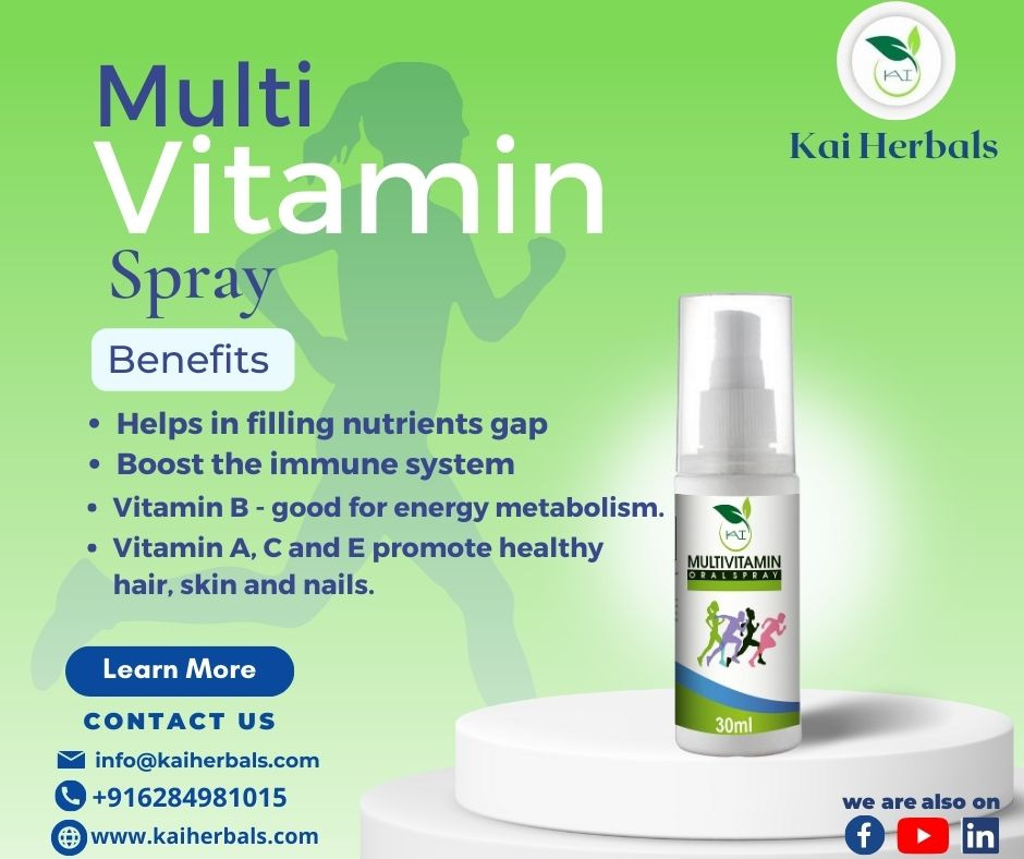 MULTIVITAMIN ORAL SPRAY by Kai Herbals by neha sharma on Dribbble