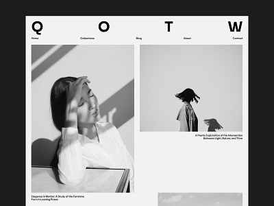 QOTW art black clean creative design editorial magazine minimal minimalism personal photo photographer photography portfolio simple simplicity typography web webdesign website