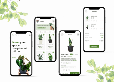 Plant Applicaion application design apps design figma mobile app mobile design plant application typography ui uitrends uiux ux