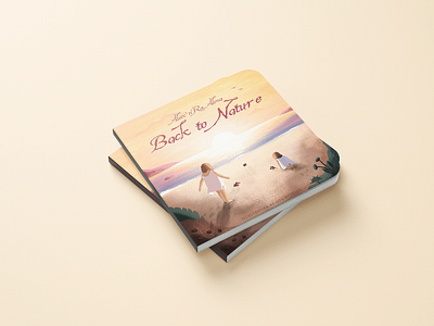Back to Nature (Book cover) 2023 adorable art best book cover drawing fable fairytale grain handmade illustration kids minimalistic ocean old men journey pastel sea top